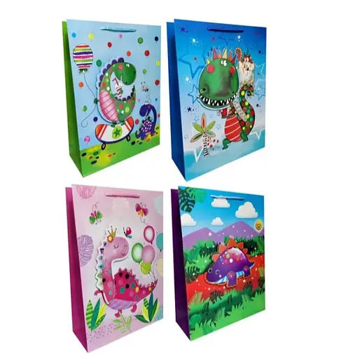 Подарунковий пакет "Діно" 31х42х12см, набір з 4-х штук bl2501-117