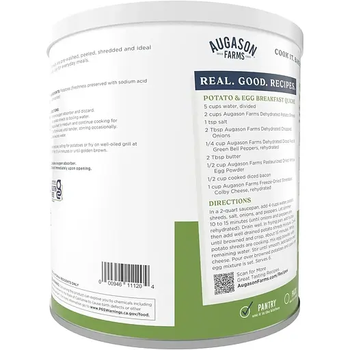 Сублімована картопля Augason Farms з великим терміном придатності 25 років 21 порція - фото 2