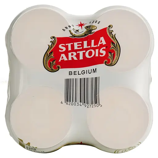Уцінка. Пиво Stella Artois світле 4.8%  4 шт. по 0.5 л з/б (452778)  - фото 4