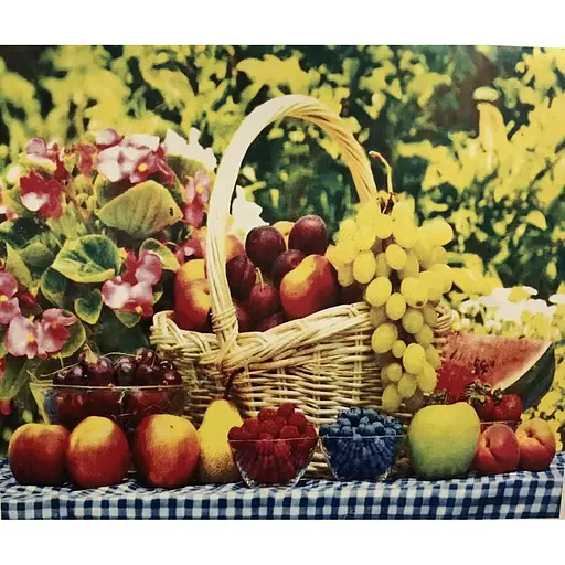 Алмазна вишивка мозаїка на підрамнику 40*30 см стразами натюрморт фрукти - фото 1