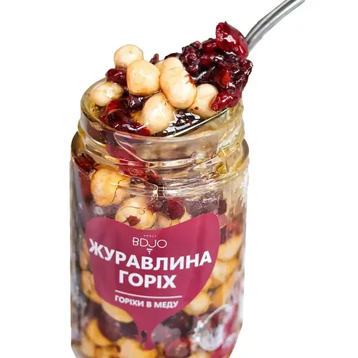 Мед Newtea Клюква-орехи 170 г