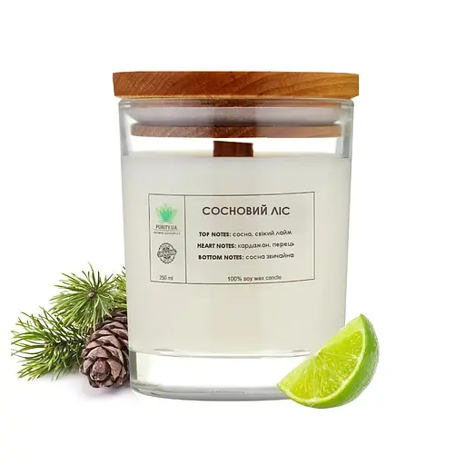 Аромасвічка Сосновий ліс L PURITY 150 г - фото 1