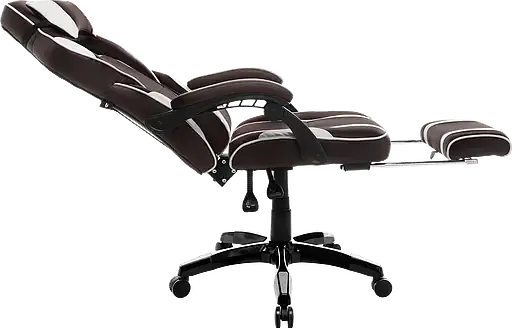 Геймерское кресло GT Racer коричневое с белым (X-2749-1 Dark Brown/White) - фото 6