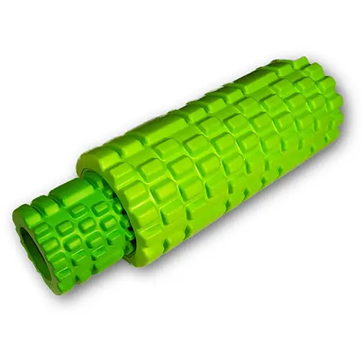 Массажный ролик EasyFit набор Grid Roller Double 33 см Салатовый (EF-7737s-6) - фото 1