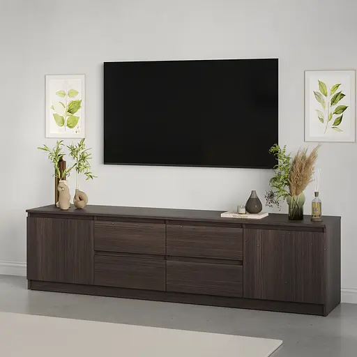 Тумба під телевізор MebelStar Нео 4Ш2Д 200x43x53 см Дуб рістрето (MBS-1261) - фото 1