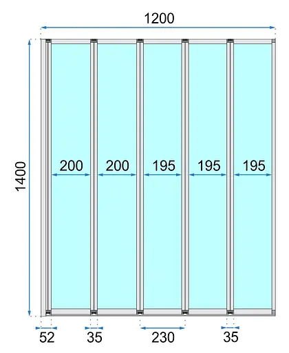 Шторка для ванни Rea Idea 120 см складана REA-W0850, Універсальна - фото 9