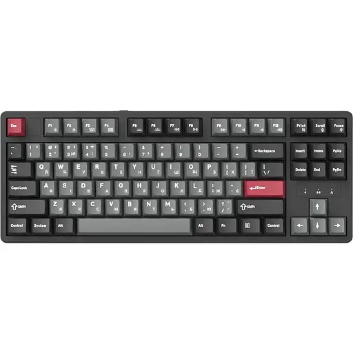 Клавіатура бездротова GamePro Asgard Ragnar Keychron Super Red Switch Black (MK285BK)