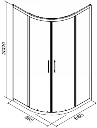 Душевая кабина AM.PM Joy Round 90x90 см без поддона, тонированная, графит - фото 2