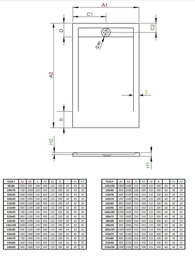 Душовий піддон Radaway Teos F 160x0 чорний HTF16080-54 - фото 3