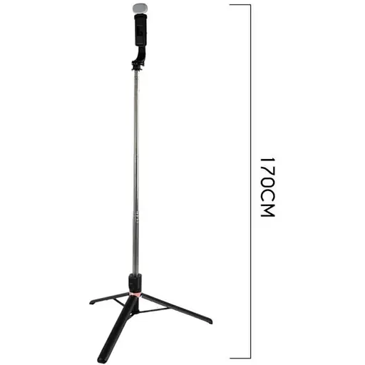 Селфи-монопод Plokama Live-K9 LED поворот на 360° складная конструкция черный - фото 2