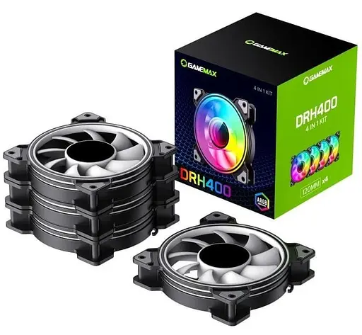 Вентилятор GameMax 120mm*4 KIT ARGB fan DRH400 (DRH400) - фото 6
