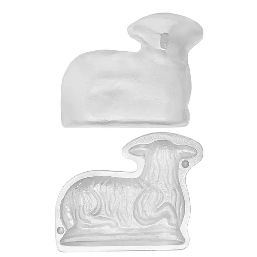 Форма алюмінієва великодня "Баранчик" для випічки святкового цільного кексу баранчика 18х14.5х8 см, Ласунка 84077 - фото 2