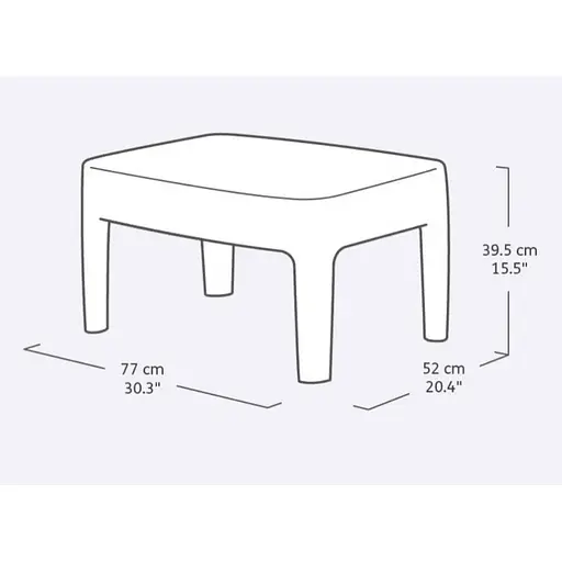 Комплект садових меблів Allibert Keter Tarifa Balcony коричневий - фото 7