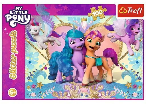 Пазл Trefl глиттерный Подружки Мой маленький пони 100 эл. (14831) - фото 2