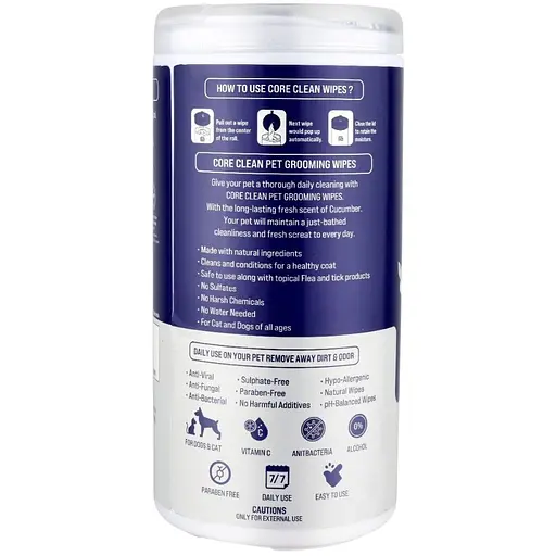 Салфетки влажные Pet Clean Grooming Wipes для груминга домашних животных с ароматом цветов японской вишни 50 шт. - фото 2