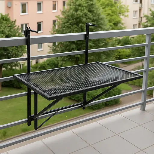 Подвесной столик Costway Mesa балконный черный - фото 2