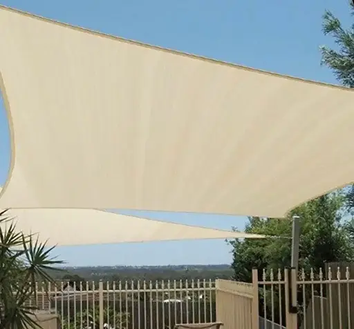 Тент навіс затінюючий прямокутний 3х6м сітка (Молочний)