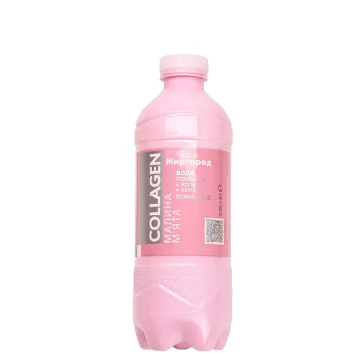 Безалкогольный напиток с коллагеном Aqua Миргород Collagen с/х со вкусом малины и мяты 0,33 л  - фото 1