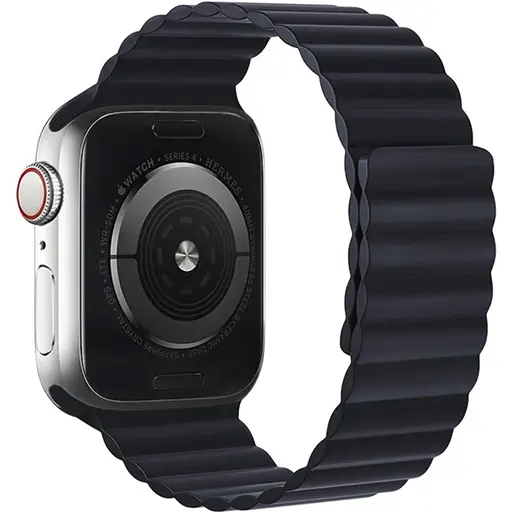 Ремешок силиконовый Hoco iWatch WA07 magnetic 38/40/41 мм midnight синий - фото 1