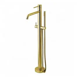 Змішувач для ванни на підлогу Paffoni Light honey gold brushed LIG032HGSP, Золотий - фото 1