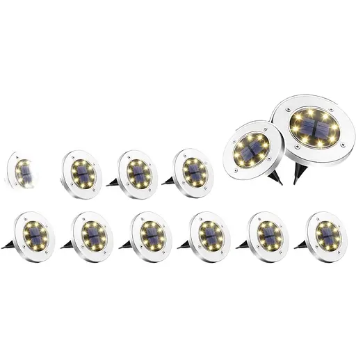 Солнечные наземные фонари SOLPEX, 12 солнечных фонарей на открытом воздухе водонепроницаемый, 8 светодиодных солнечных ландшафтных