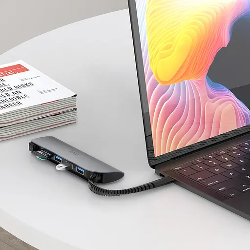 Type-C адаптер хаб Hoco Easy connect adapter HB17 на USB3.0x3 + SD / microSD - фото 4