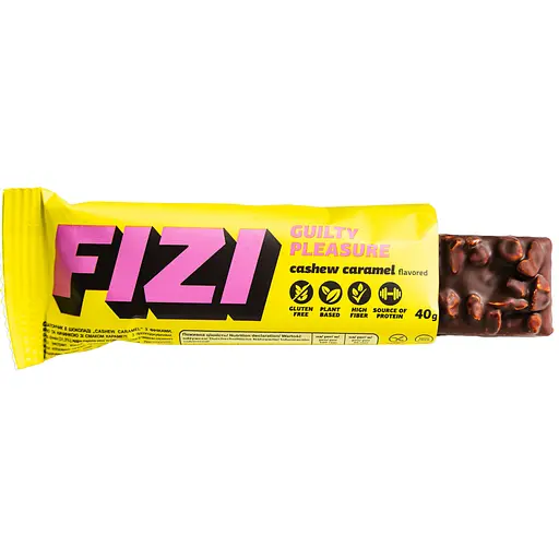 Батончик шоколадний Fizi Guilty Pleasure Cashew Caramel 40 г - фото 2