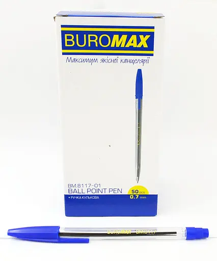Ручка шариковая, тип Корвина, синяя, 50 шт., BM.8117-01
