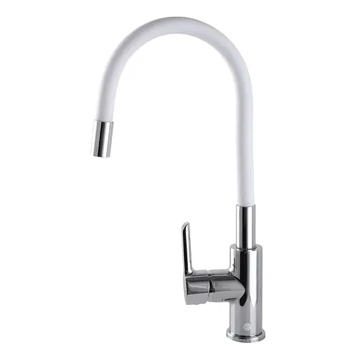 Змішувач для кухні Domino Prestige DPS-203SLR-white Білий - фото 3