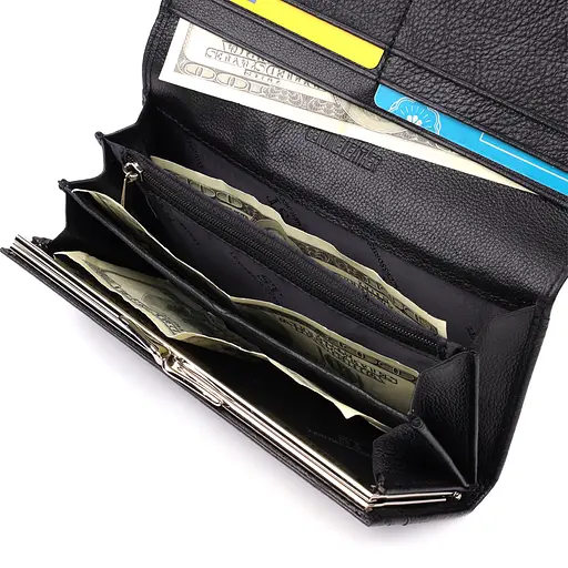 Солідний жіночий гаманець із натуральної шкіри ST Leather 19х9х3 см acs0029653 - фото 8