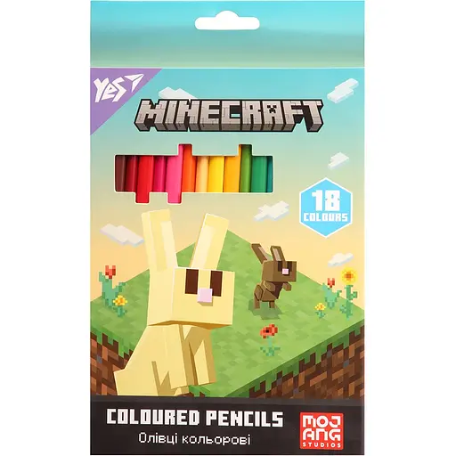Олівці кольорові Yes Minecraft Spring 18 кольорів (290773)