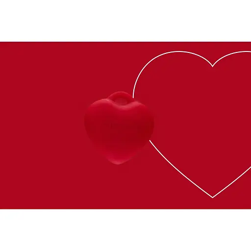 Минивибратор Сердечко FairyGasm PleasureStOne Red, 9 режимов, на шнурке - фото 5