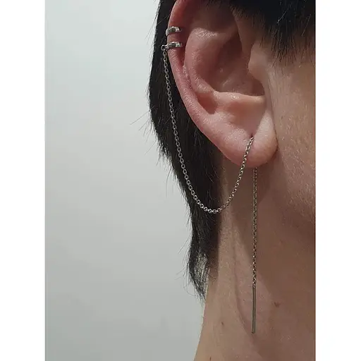 Серебряная серьга-кафф Ирий на Хеликс. 4992 - фото 3