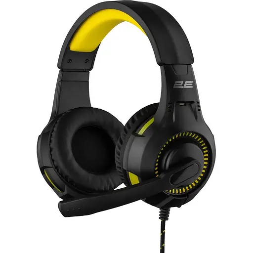 Наушники 2E Gaming гарнитура игровая HG300 LED 3.5mm (2E-HG300BK) черная - фото 1