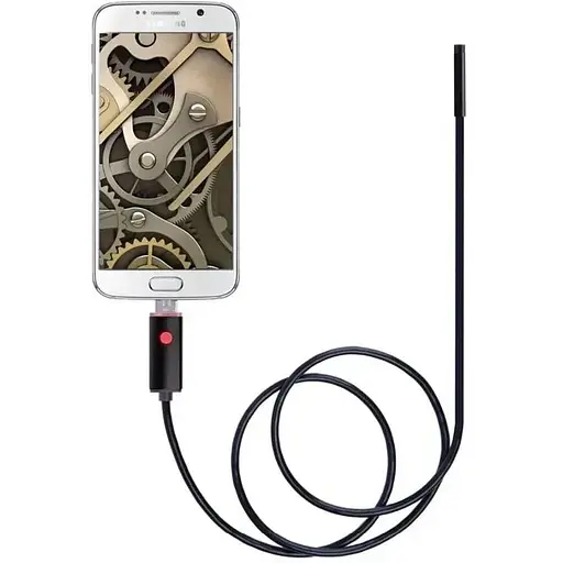 Эндоскоп для смартфона и ноутбука Kerui 651H USB HD 480P 1 метр 5.5 мм жесткий кабель