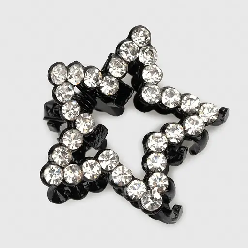 Заколка-краб 24-6,1-18 Чорний (2000990249074) - фото 1