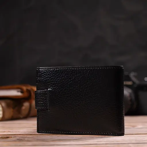 Мужской кожаный кошелек Canpellini 11х8.3х1 см acs0025707 - фото 7