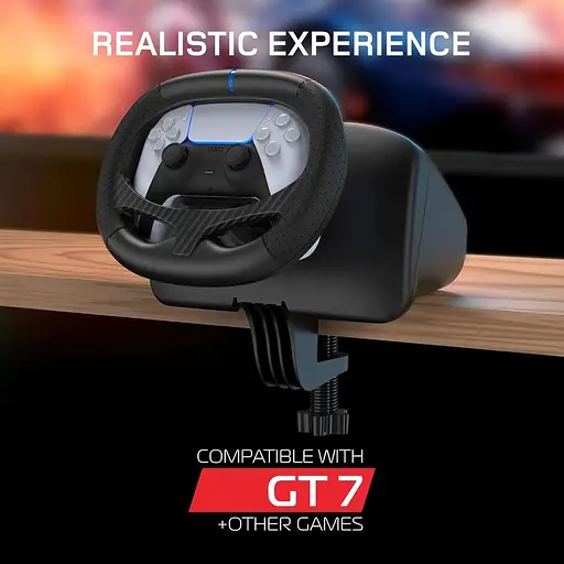 Док-станция Gioteck FR5 Racing Wheel Dock для DualSense и Dual Edge Controller на PS5, ПК и Steam Deck - фото 4