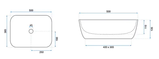 Умивальник Rea Freja grey накладний REA-U6648, Сірий - фото 6