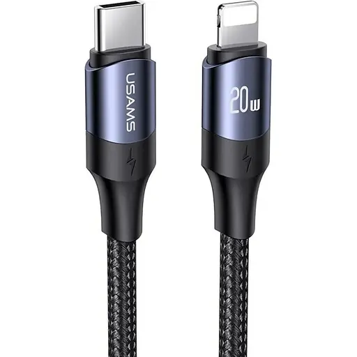 Кабель Usams US-SJ522 U71 USB-C to Lightning 20W 2m Black (SJ522USB01) [153989] - фото 1