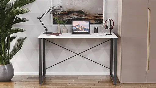 Письмовий стіл Ferrum-decor Серії Конект 75x120x60 чорний ДСП Біле 16мм (FRD-104201) - фото 6