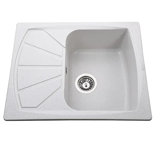 Гранитная мойка Globus Lux Tana жемчужный 650x500мм 000022416, Серый - фото 1