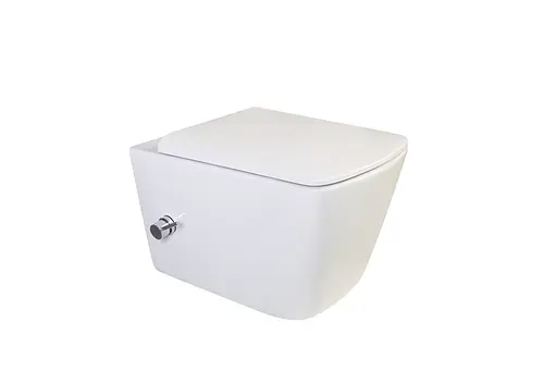 Унитаз-биде подвесной Mixxus Premium Quadro-1301-R 510x350x345 мм Rimless MP6658, Белый - фото 5