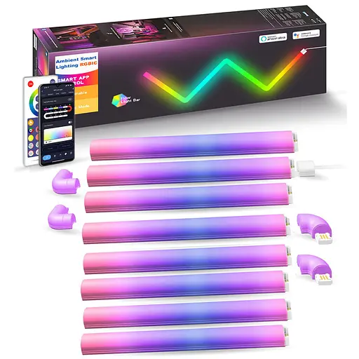 Настінний світильник Lines SAL-013B Bluetooth USB interface with app (8+4 pcs) White