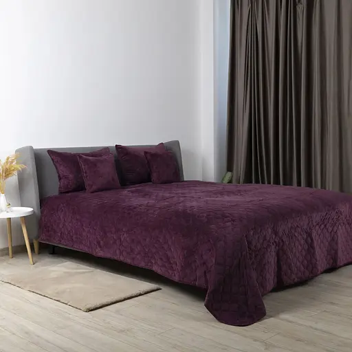 Покрывало TEP Velour бордо ромб прямой 220 x 240 см (4-00517_21765) - фото 6