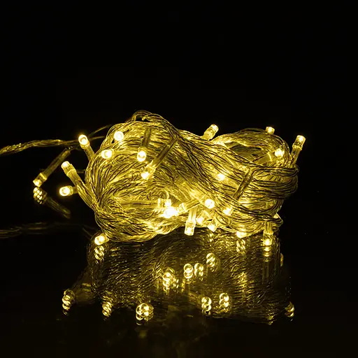 Новорічна кімнатна гірлянда нитка GarlandoPro 6 м 50 LED білий дріт Жовтий W50LED6MWY