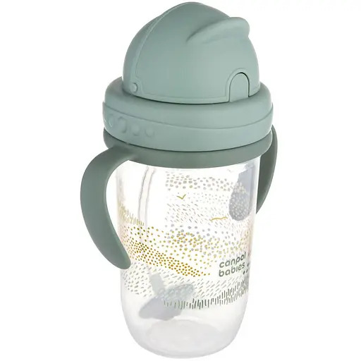 Кружка непроливайка Canpol babies Mountains з трубочкою та обтяжувачем 270 мл сіра (56/620_gre) - фото 4