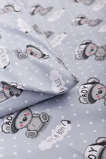 Комплект постільної білизни Moon&Star King Size 220x240 наволочки 2х70х70 Teddy Boy Бязь Gold Люкс - фото 7