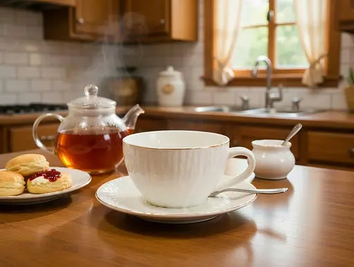 Набір чайний порцеляна Interos Lucky чашка 200 мл з блюдцем біла (25071) - фото 4