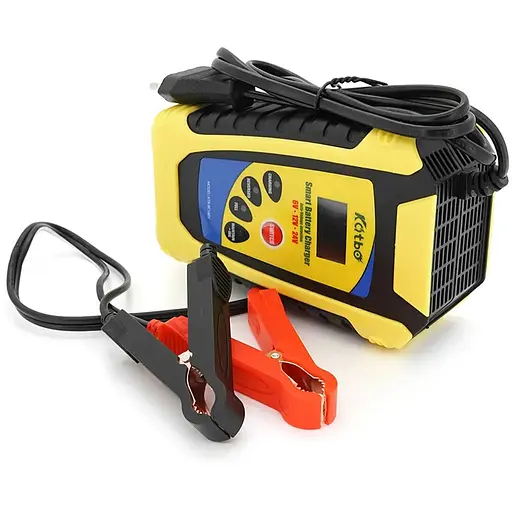 Автоматическое ЗУ для аккумулятора Katbo KTB-BC1803 6V/12V/24V,2-6A,LCD,клеммы(AGM/GEL/Lead/MF)